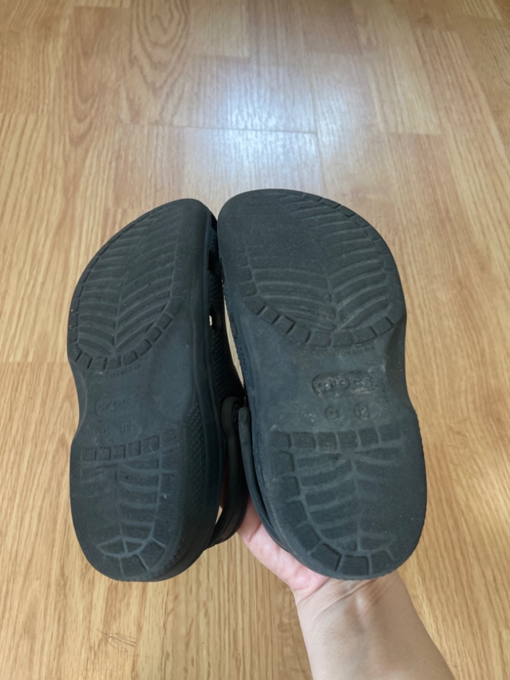 Crocs Toddler Boys Size 12 Blue & Black Bundle of Two Slip On Sandals - Picture 7 of 7